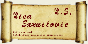 Miša Samuilović vizit kartica
